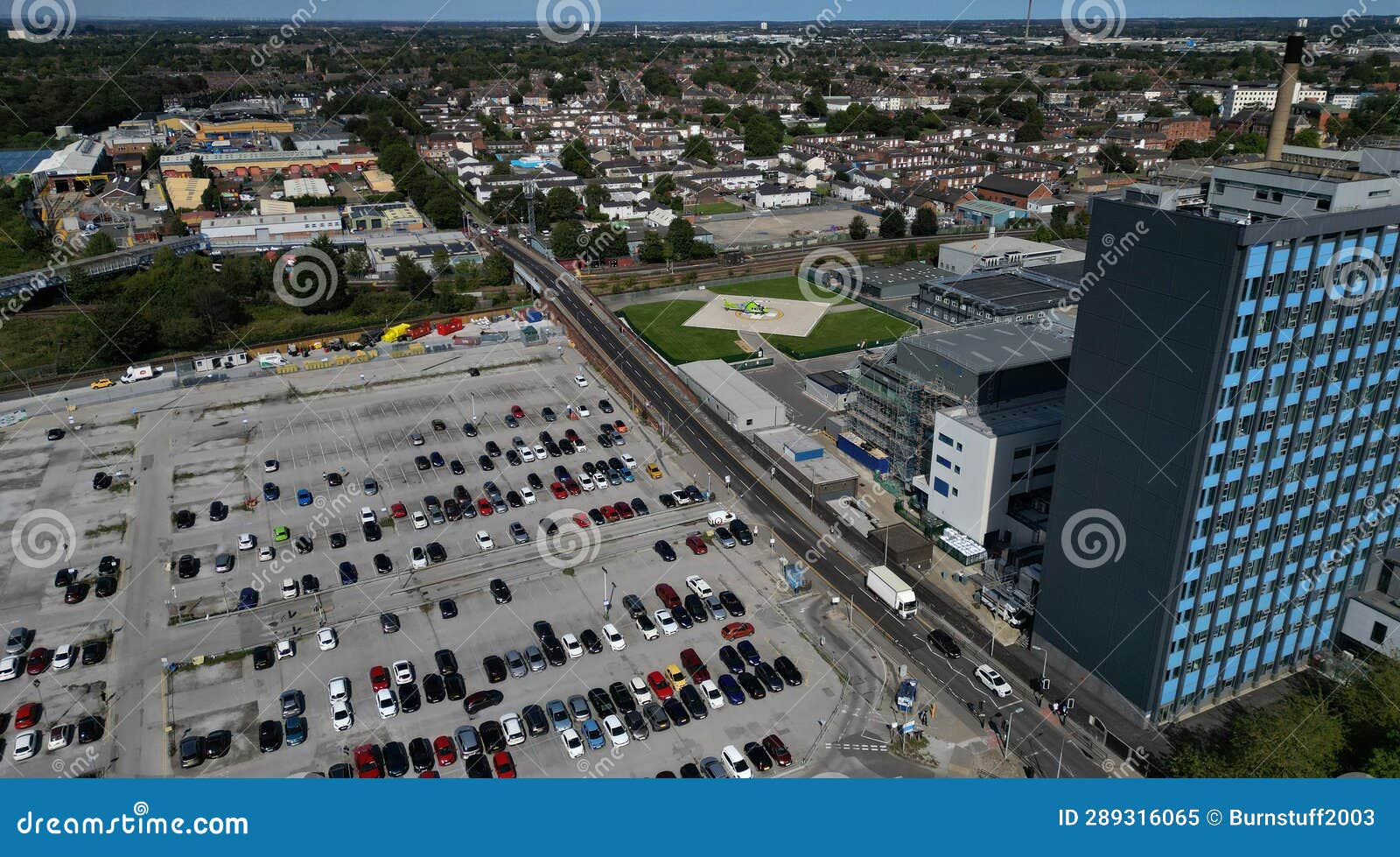 Aerial View of Hull Royal Infirmary, Hospital Hull Stock Image - Image