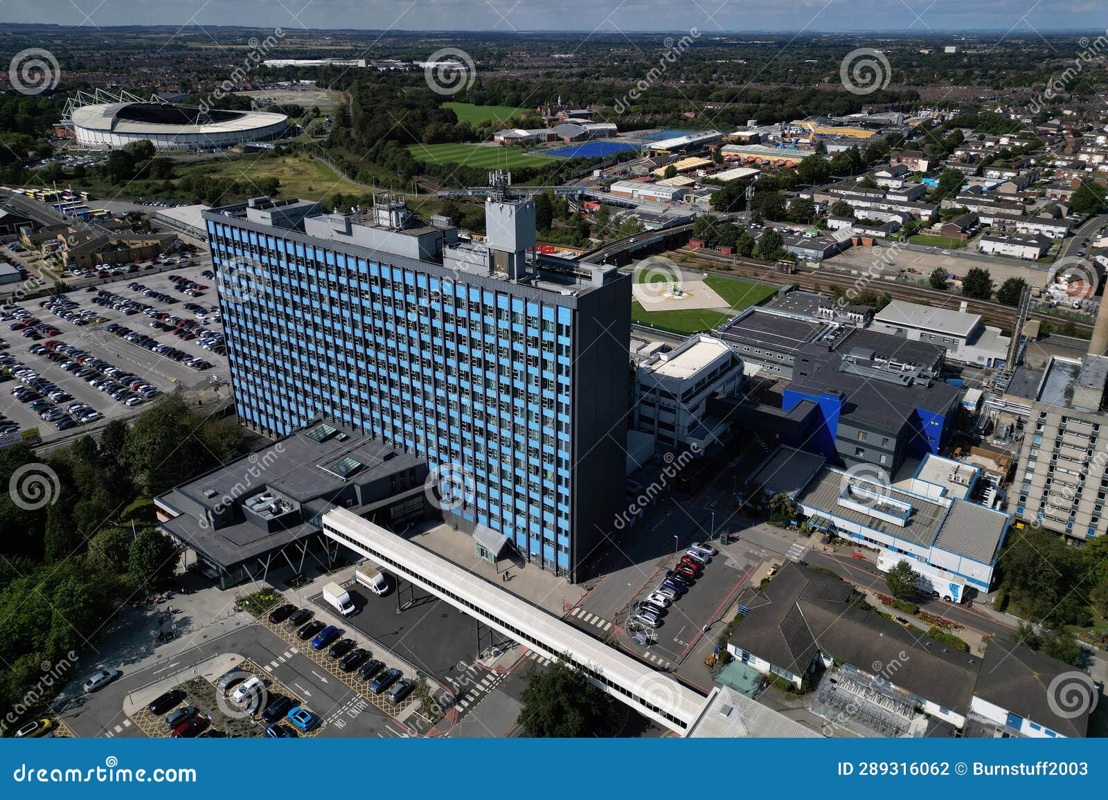 Aerial View of Hull Royal Infirmary, Hospital Hull Stock Photo - Image