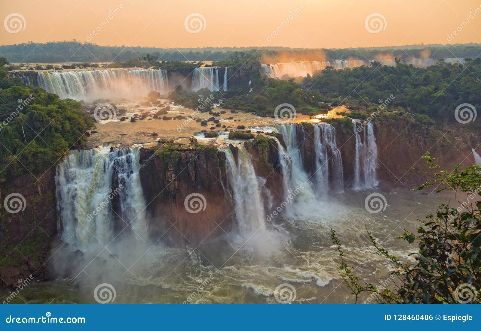 aerial view of iguacu falls