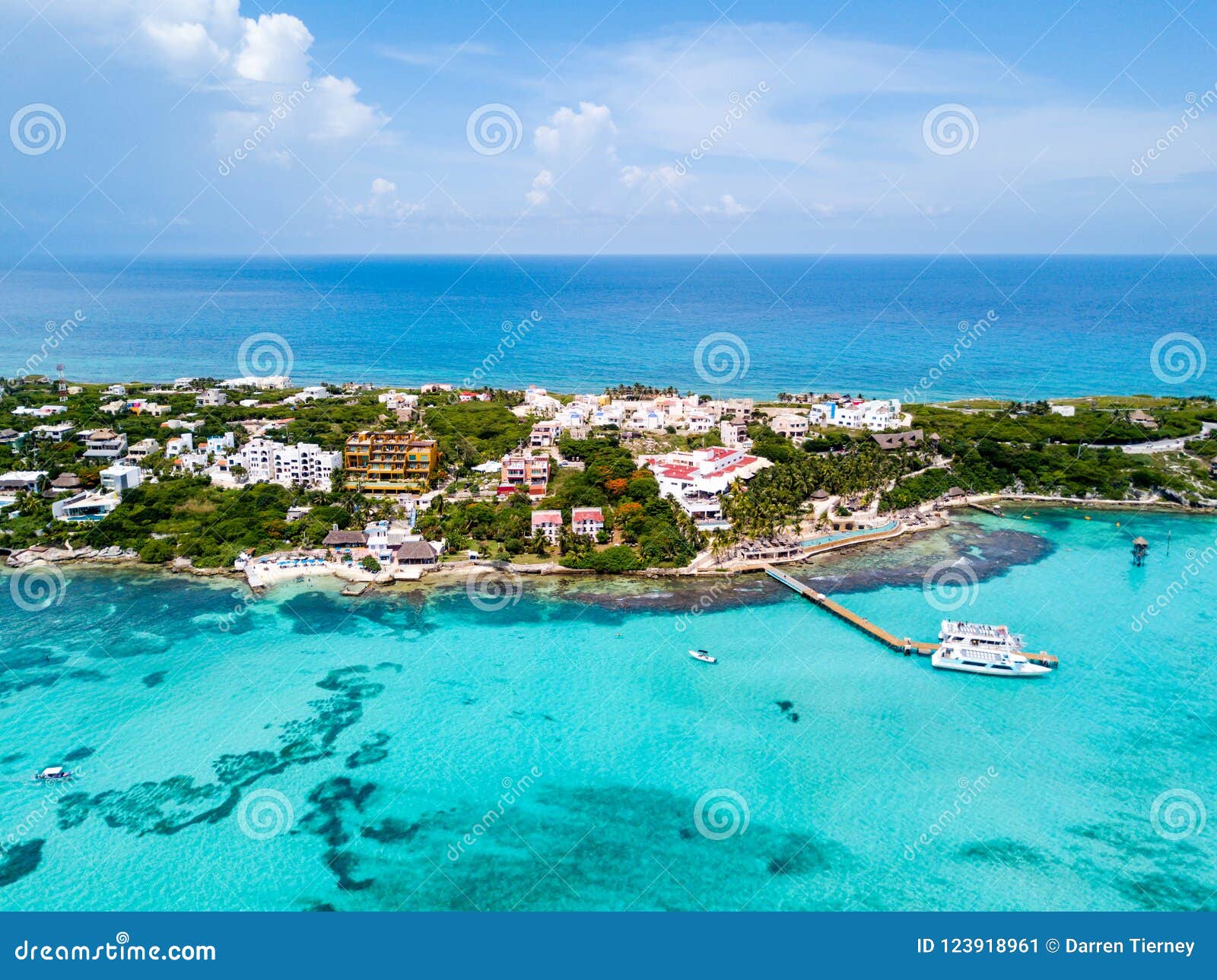 an aerial view of isla mujeres in cancun, mexico