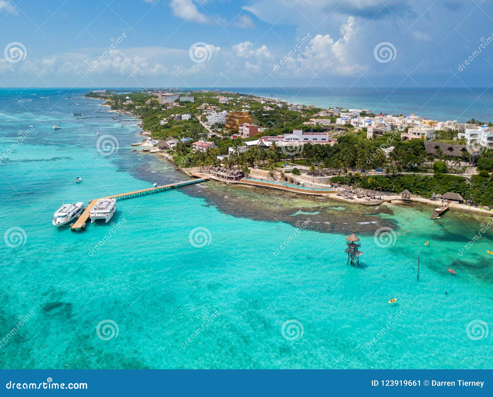 an aerial view of isla mujeres in cancun, mexico
