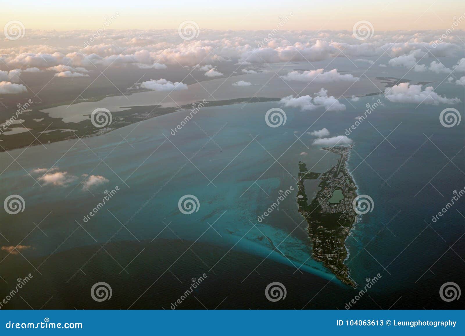 aerial view of isla mujeres, cancun, quintana roo, mexico