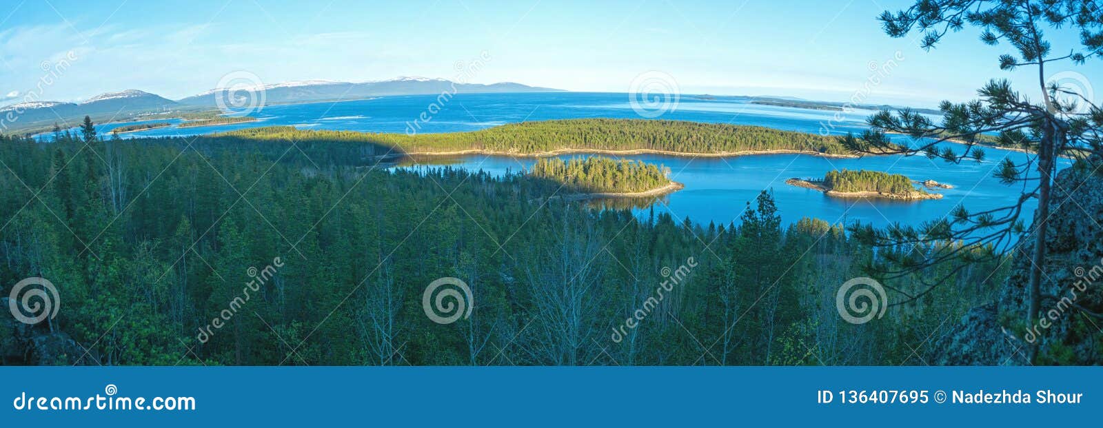 small islands in the kandalaksha bay of the white sea