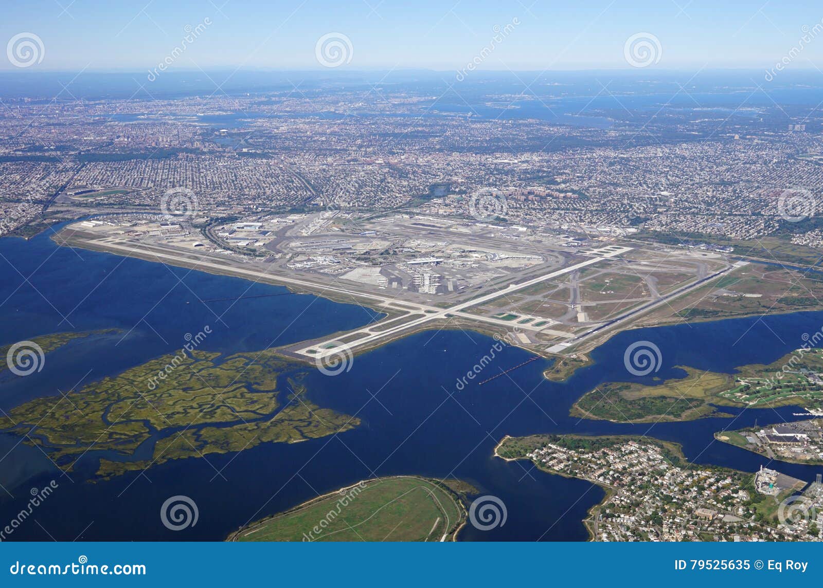 Aerial View Of The John F Kennedy International Airport Jfk In New