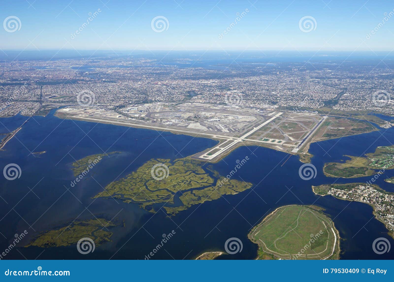 Aerial View Of The John F Kennedy International Airport Jfk In New