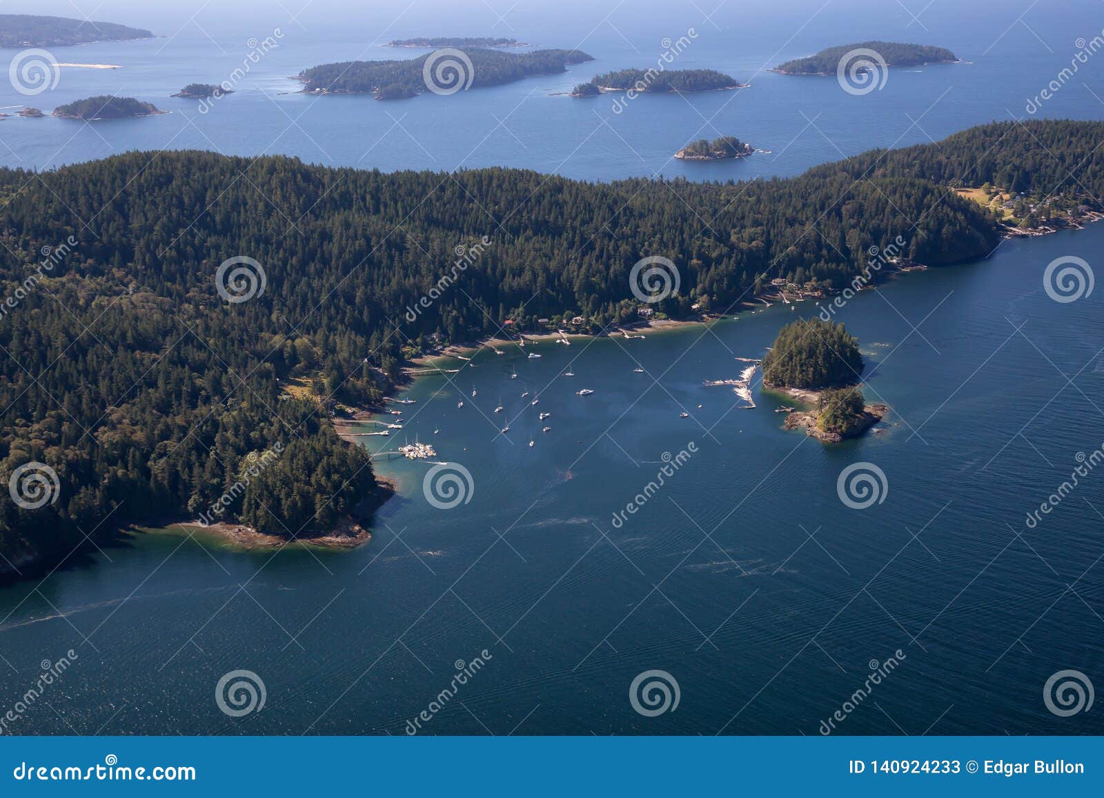 aerial landscape view of howe sound