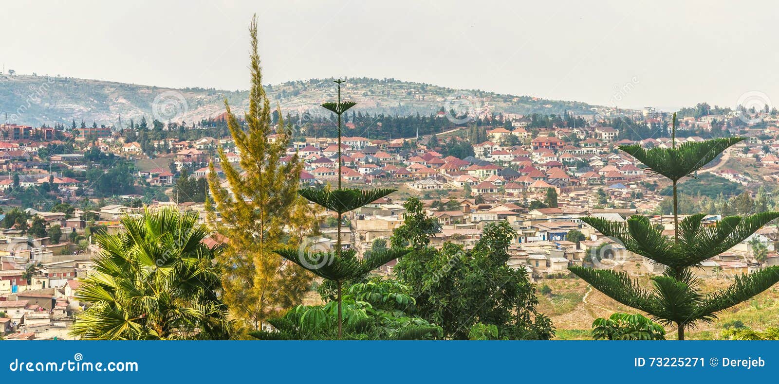 aerial view of kigali from a distance