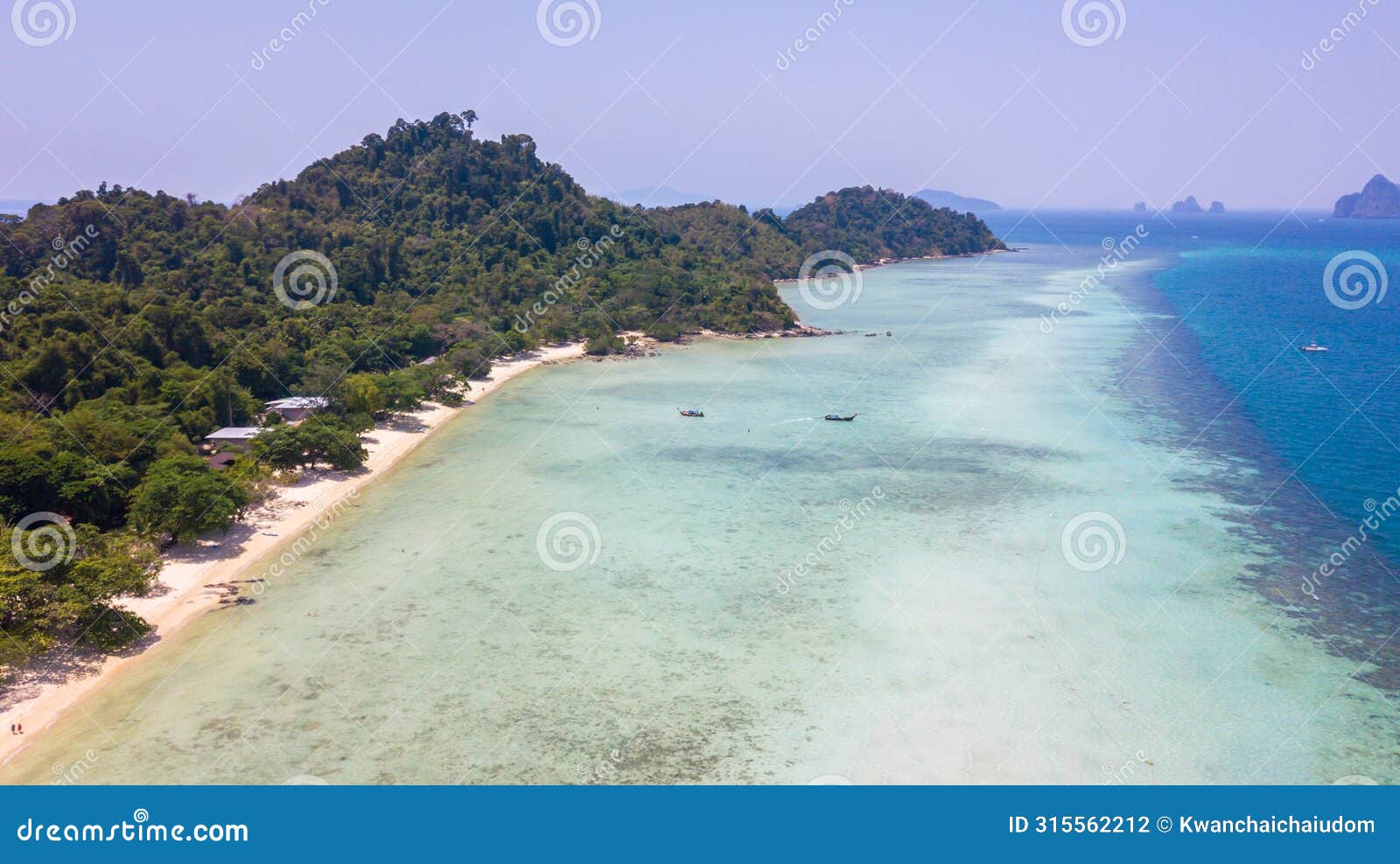 aerial view of koh kradan, trang thailand.the untouched natural beauty of the beach