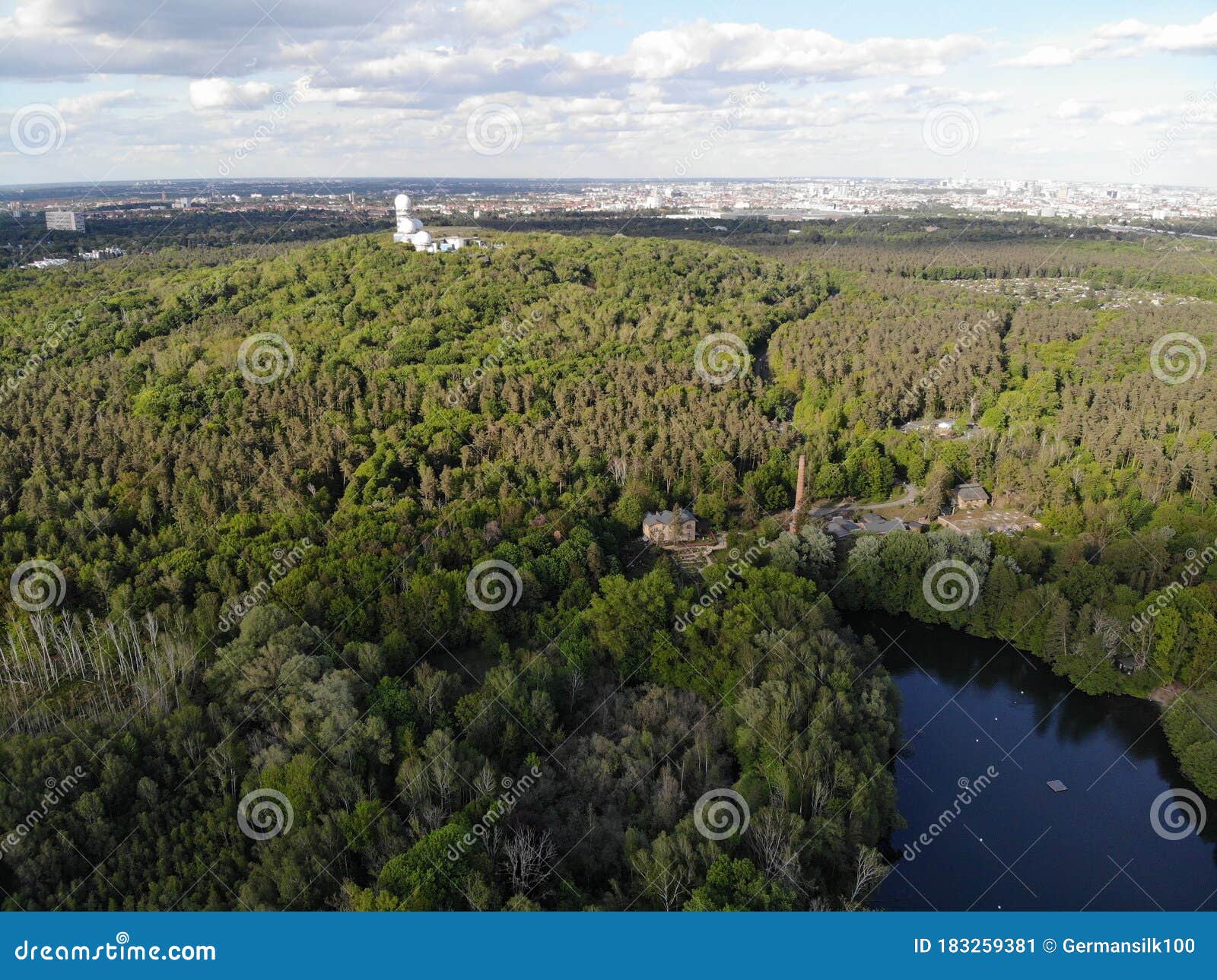 Aerial View of Lake Teufelssee a Glacial Lake in the Grunewald Forest ...