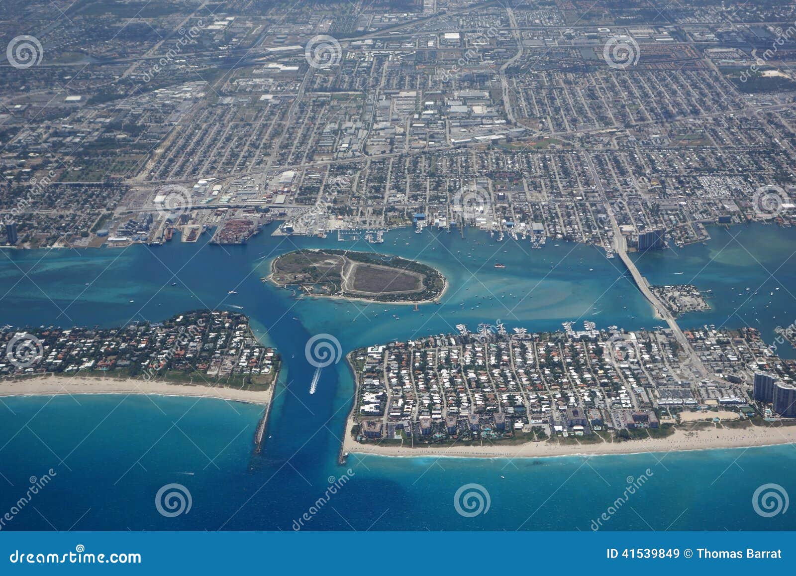 aerial view of lake worth inlet