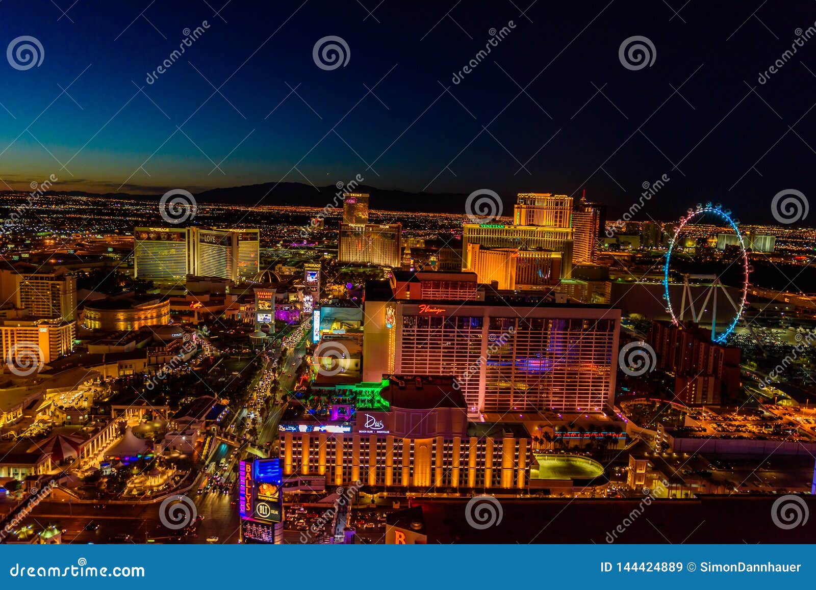 strip vegas las view Aerial