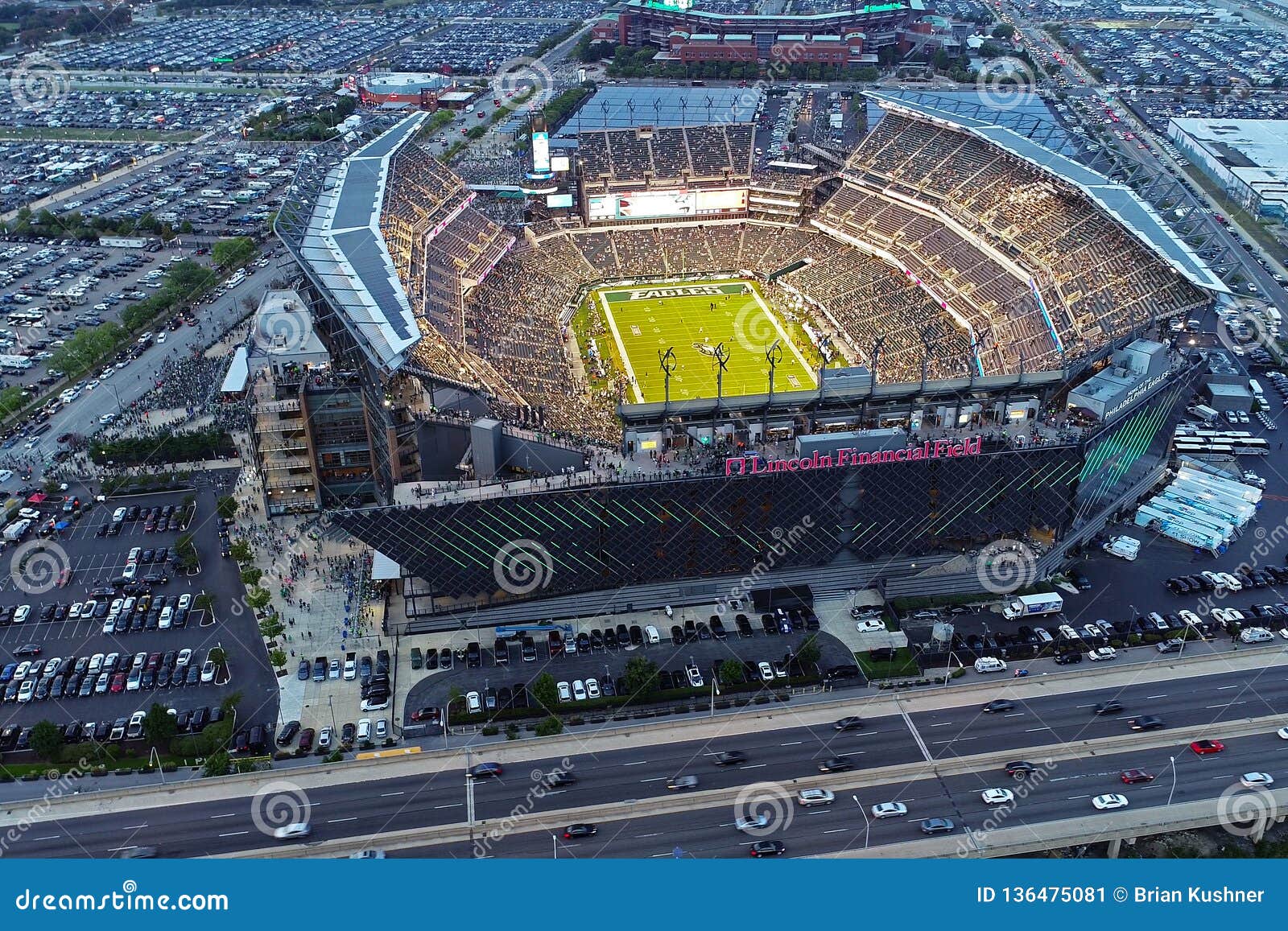 Aerial View Lincoln Financial Field Philadelphia PA Editorial Photo