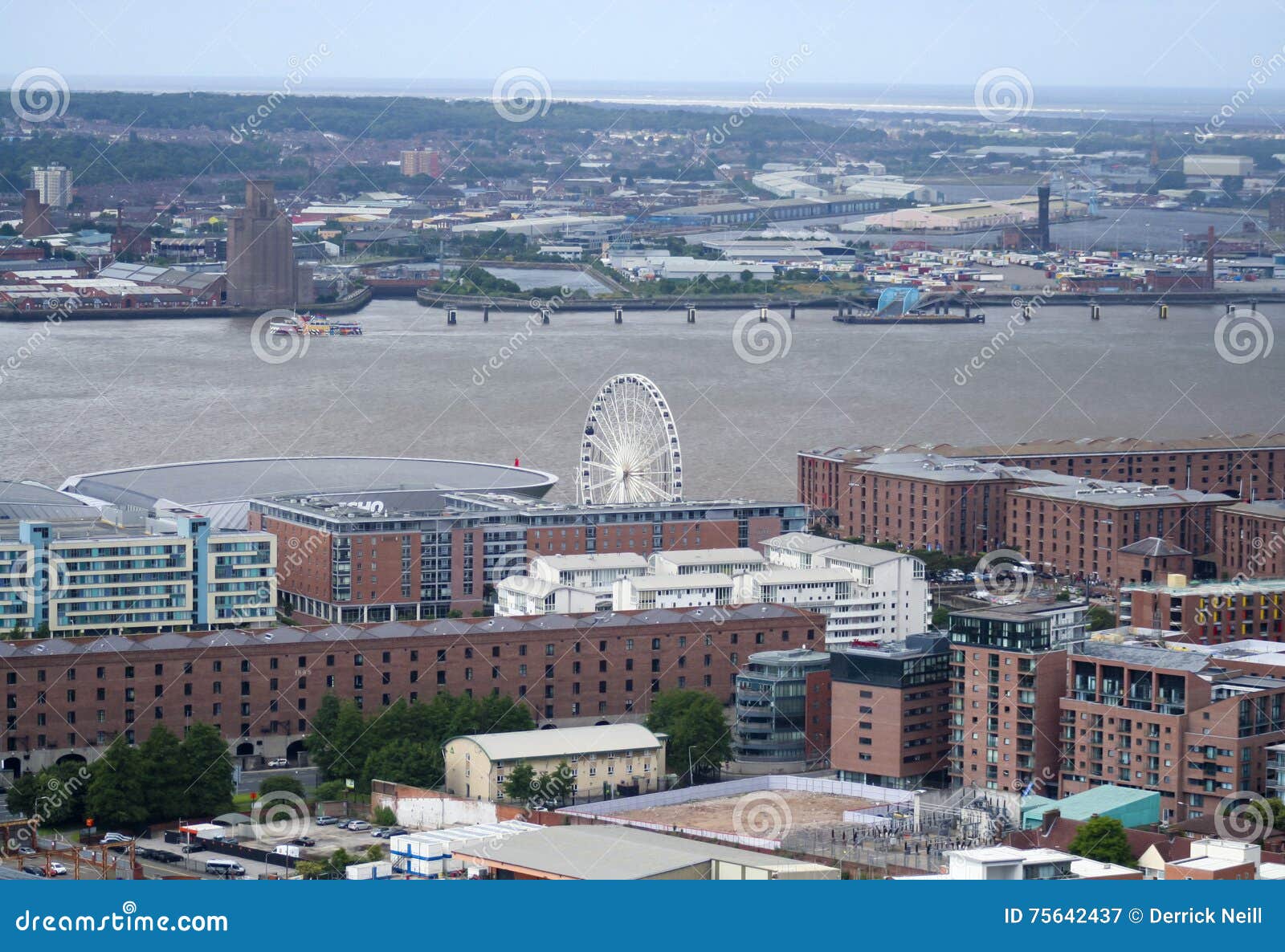 An Aerial View of Liverpool Looking Northwest Editorial Photography ...