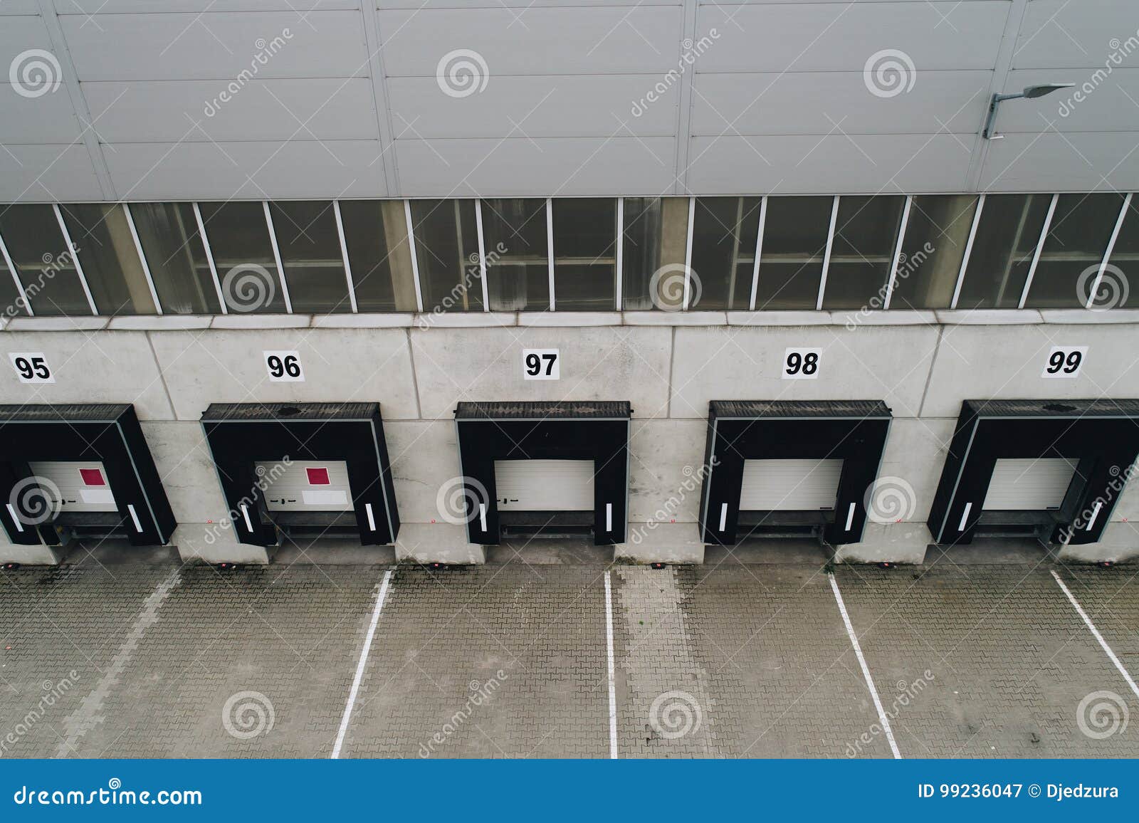 Aerial View of Loading Gates Stock Image Image of goods, exterior