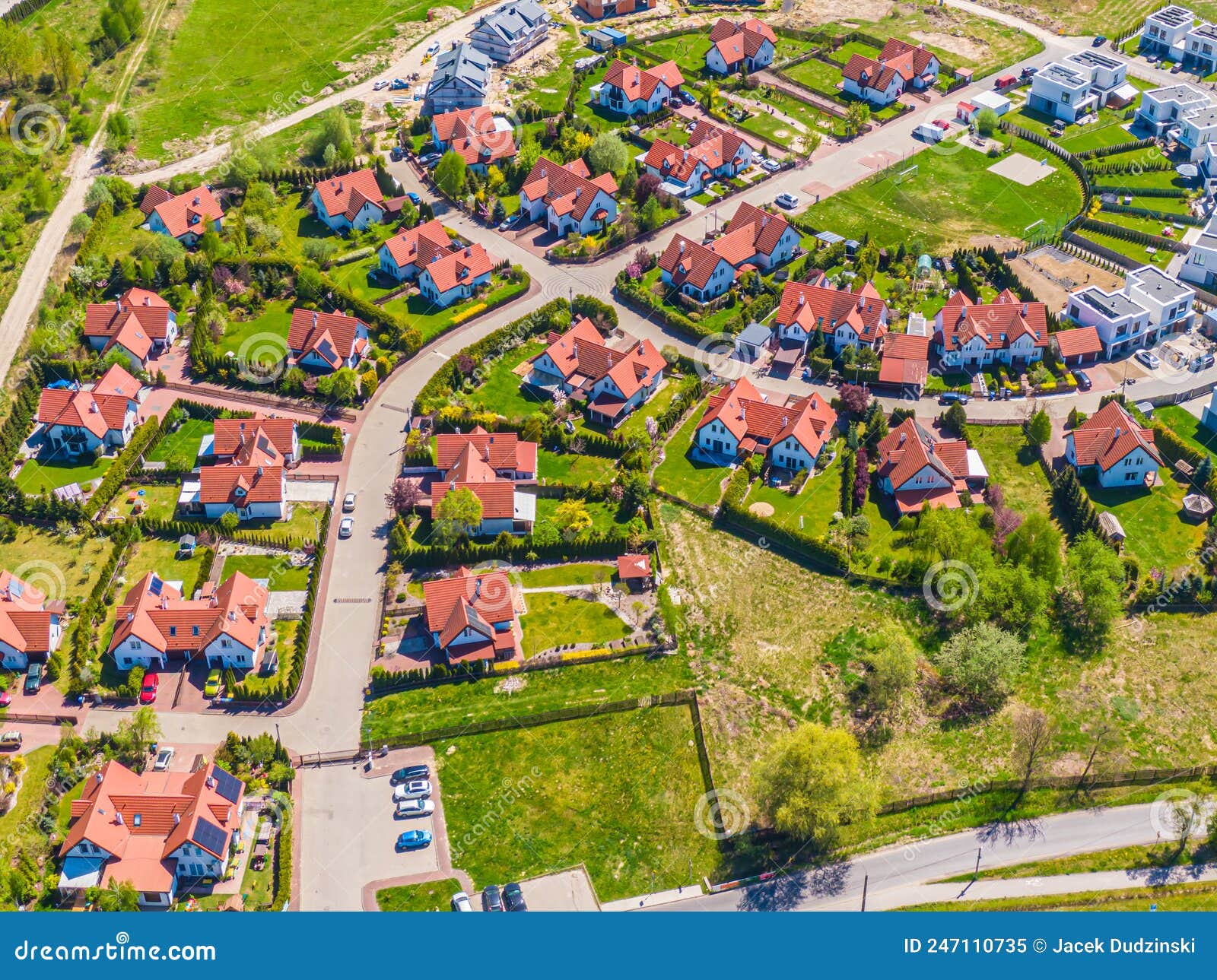Aerial View Of Luxury Upscale Residential Neighborhood Gated Community aerial-view-of-luxury-upscale-residential-neighborhood-gated-community