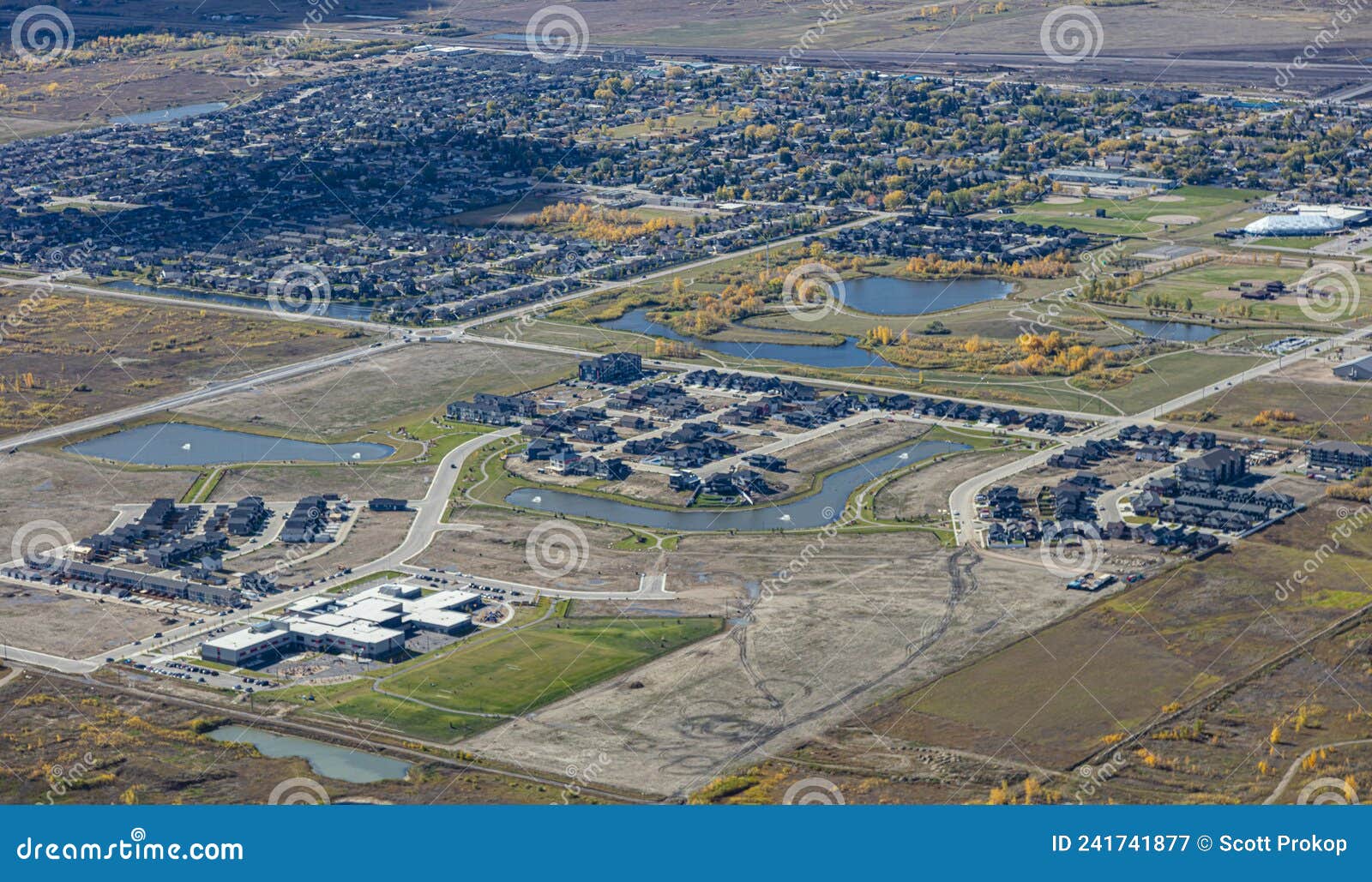 aerial view of martensville in central saskatchewan