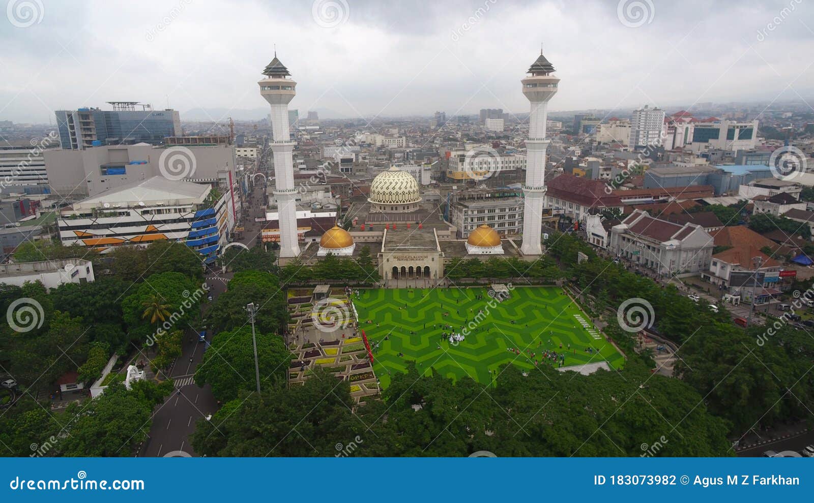 Aerial View Of The Masjid Raya Bandung  Or Grand Mosque  Of 