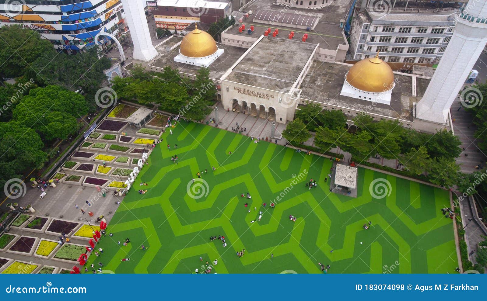 Aerial View Of The Masjid Raya Bandung  Or Grand Mosque  Of 