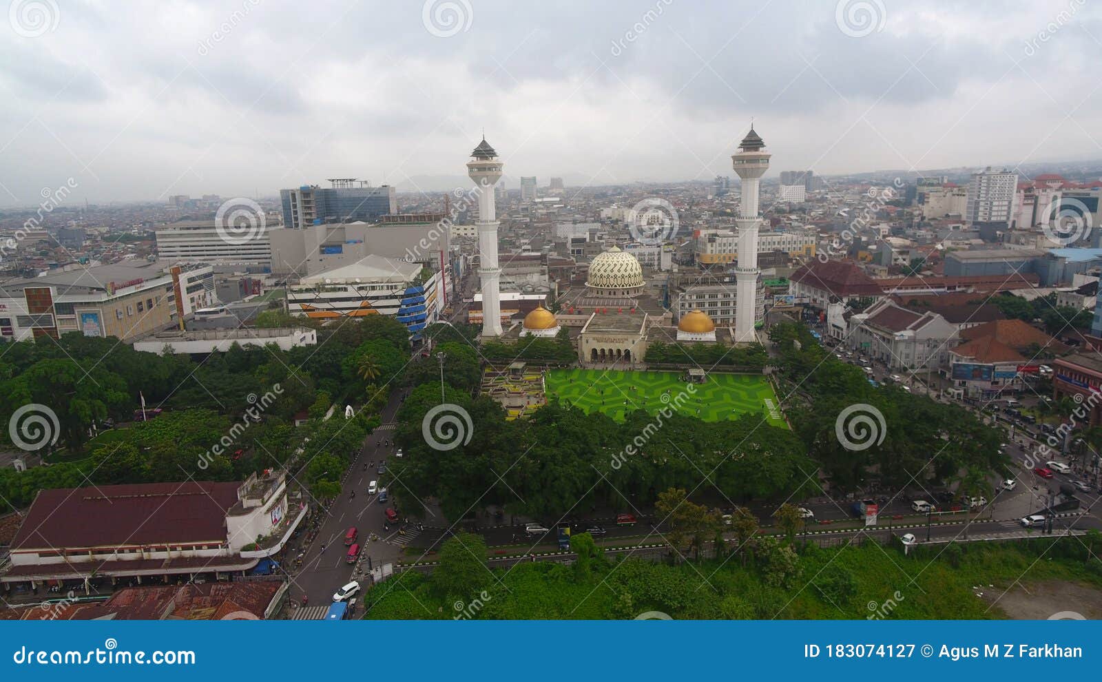 Aerial View Of The Masjid Raya Bandung  Or Grand Mosque  Of 