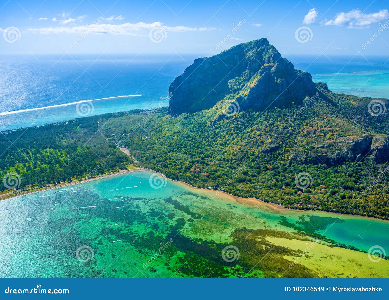 Aerial View Of Mauritius Island Stock Image Image Of Natural