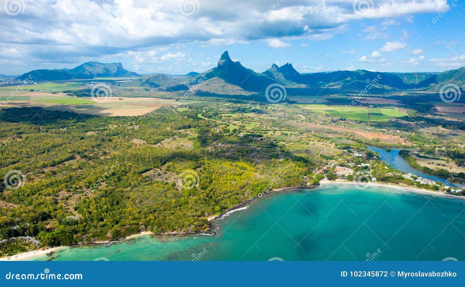 Aerial View Of Mauritius Island Stock Photo Image Of Mauritian