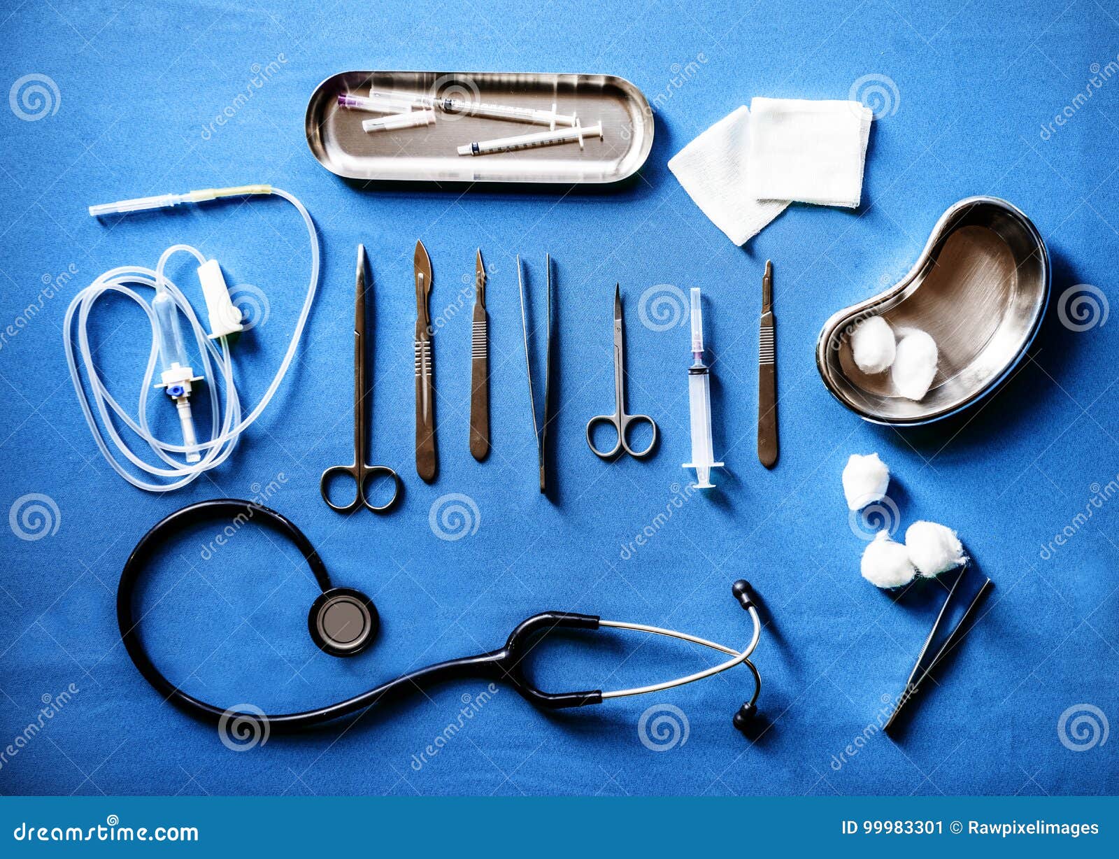 Aerial View of Medical Equipment Stock Image Image of equipment