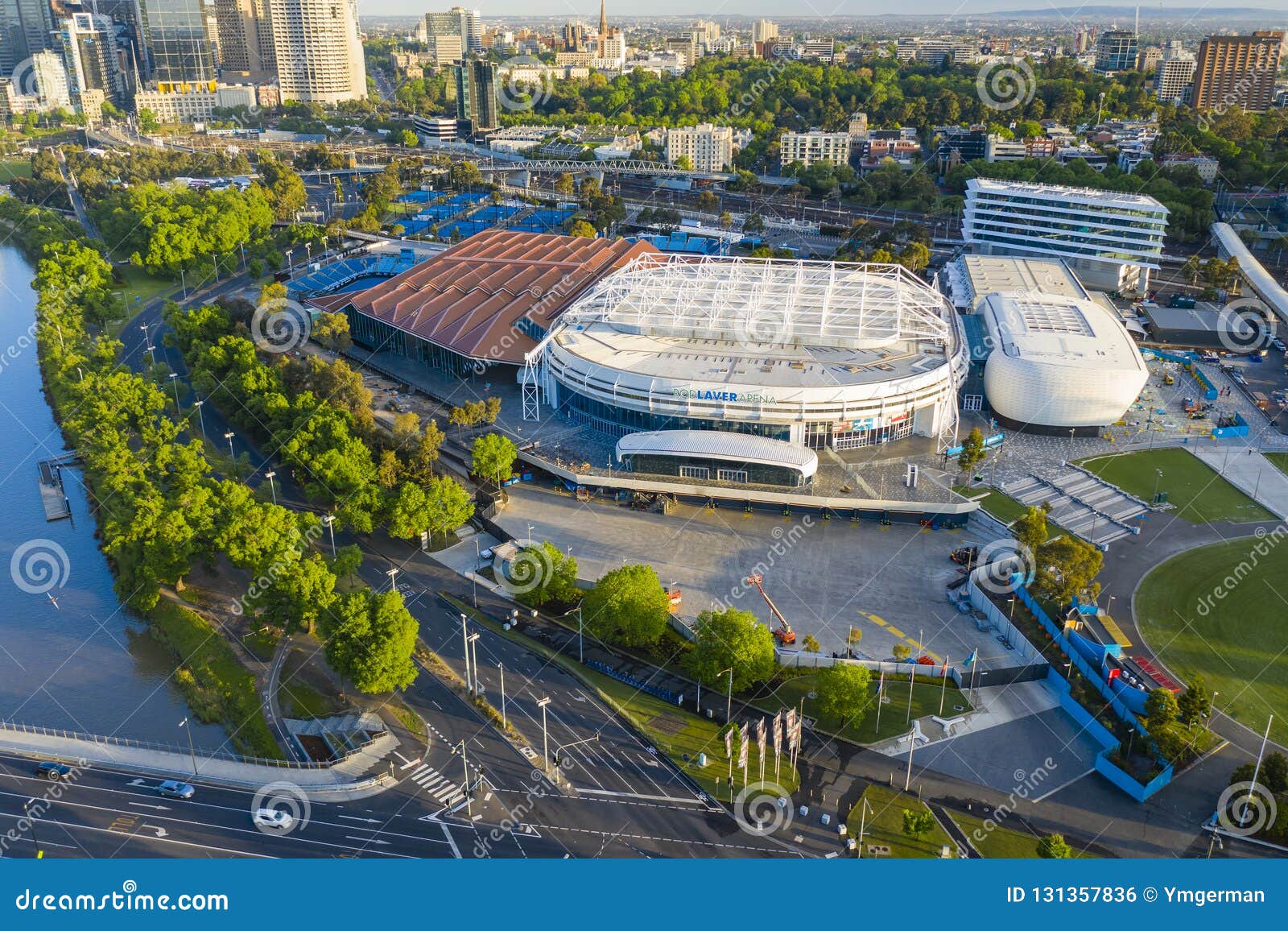 Aerial View of Park, Home of the Open Tournament Editorial Photo - Image of view, stadium: 131357836