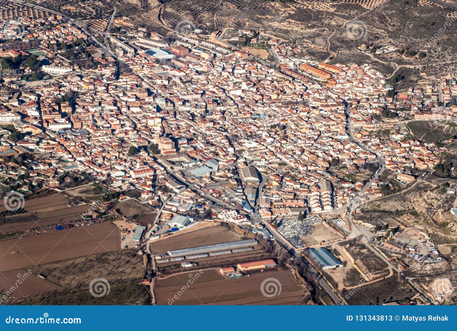 aerial view of morata de tajuna town