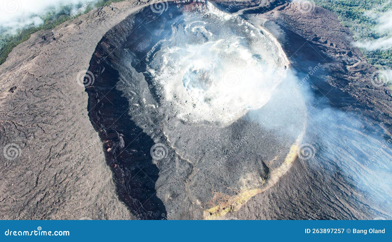Aerial View Of Mount Slamet Or Gunung Slamet Is An Active Stratovolcano In The Purbalingga