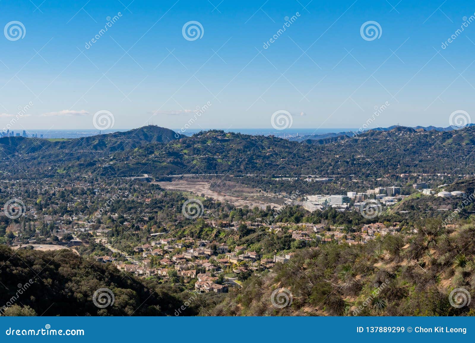 Aerial View of the Mountains and Altadena Area Stock Image Image of