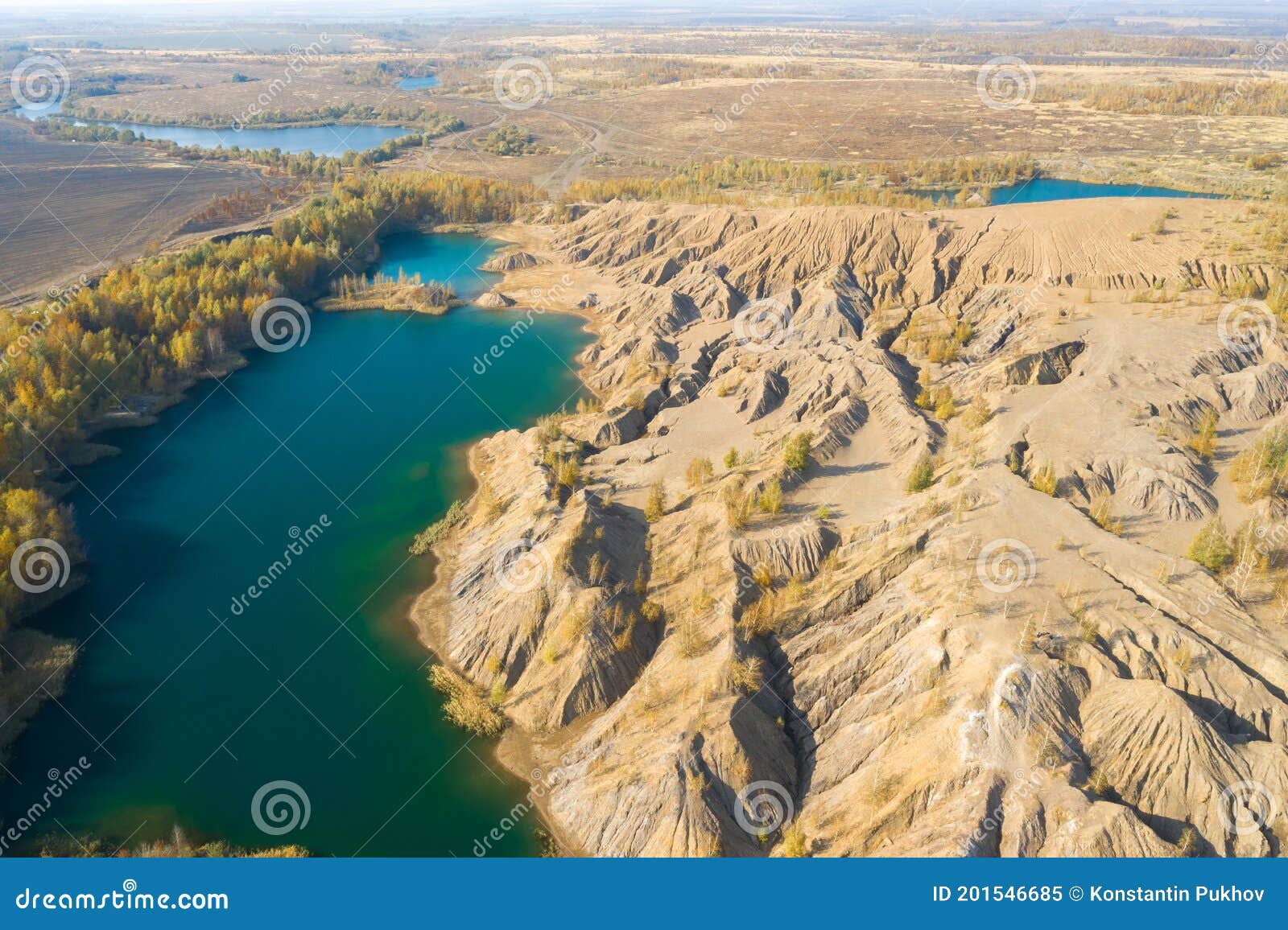 aerial view of the natural territory of romantsevskie mountains