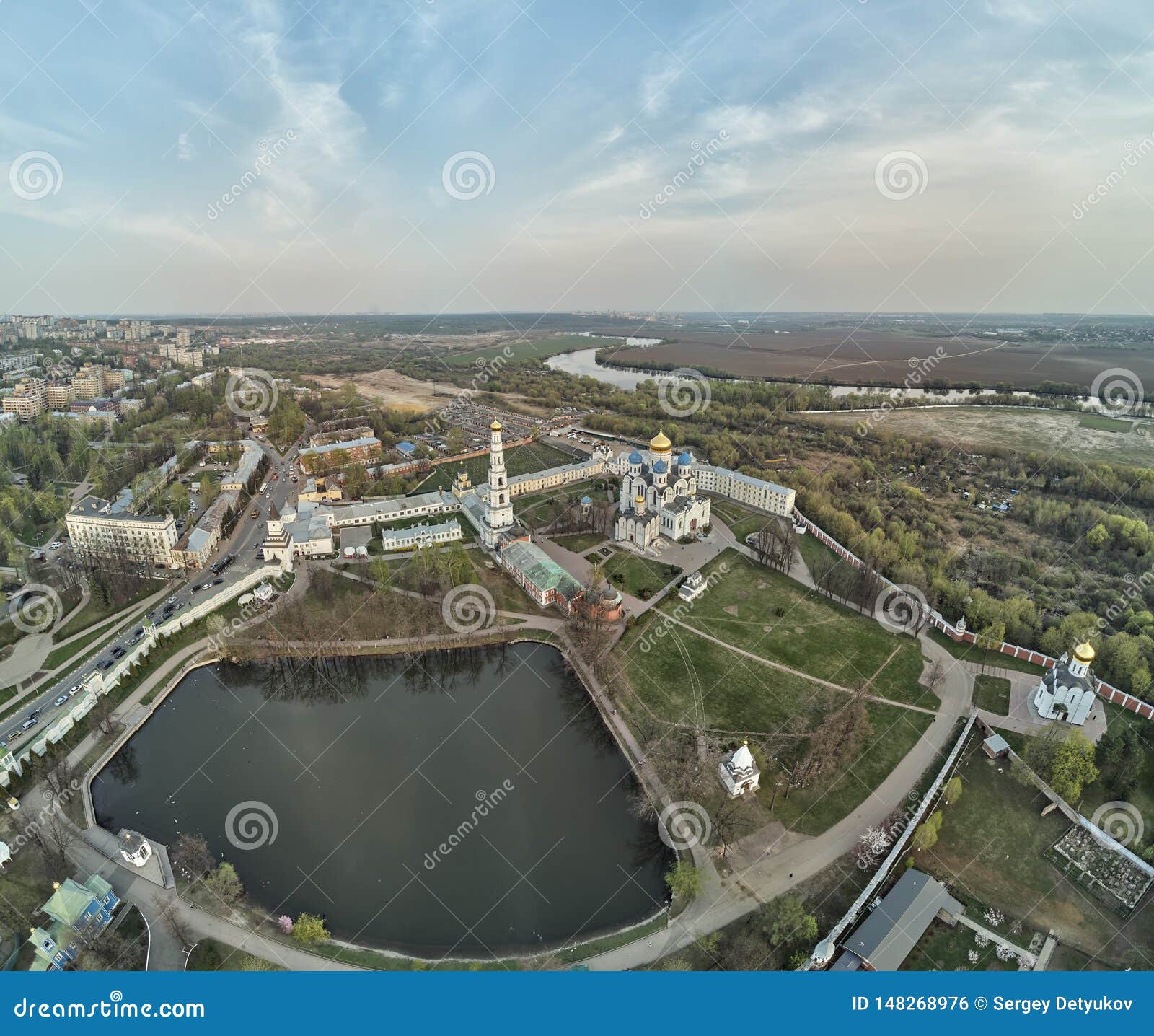 aerial view of nikolo-ugreshsky monastery is russian orthodox monastery of st. nicholas. moscow, russia