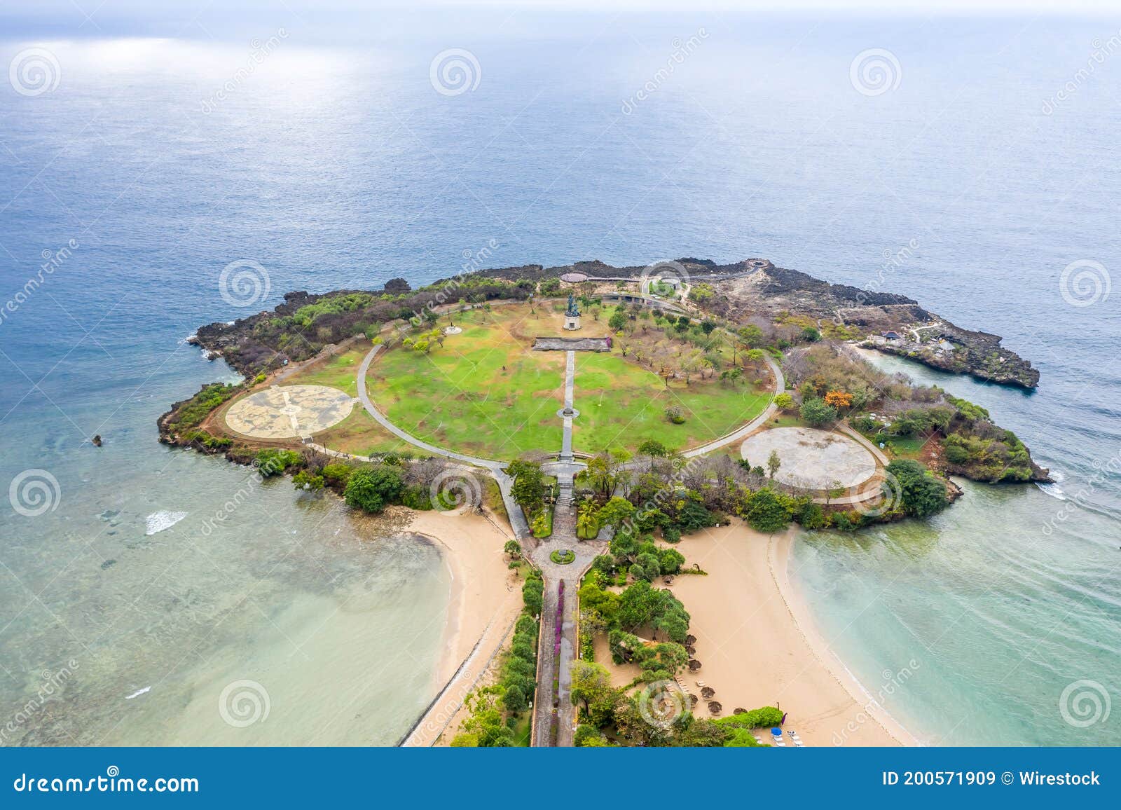 aerial view of nusa dua beach