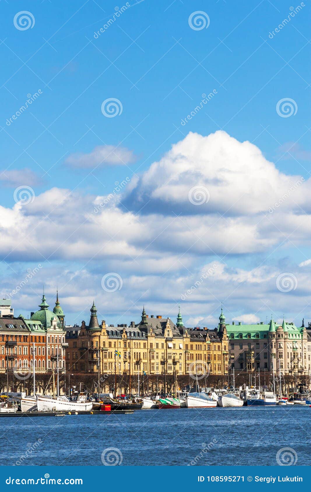 aerial panorama of stockholm, sweden