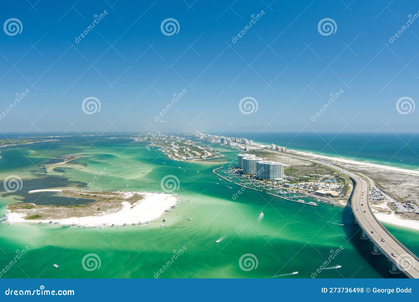 Aerial View of Orange Beach, Alabama in March of 2023 Stock Photo