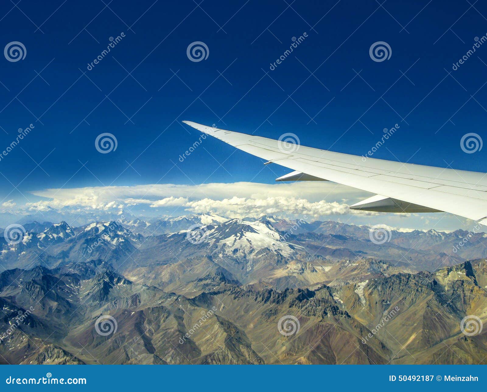 aerial view ot the mountains of the andes