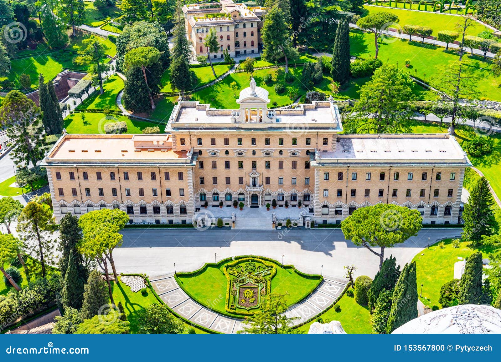 Aerial View Of Palace Of The Governorate In Vatican Gardens