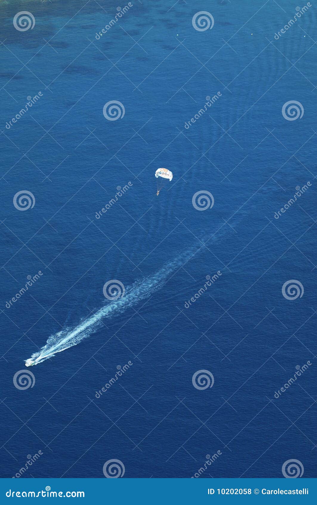 aerial view of a parasail