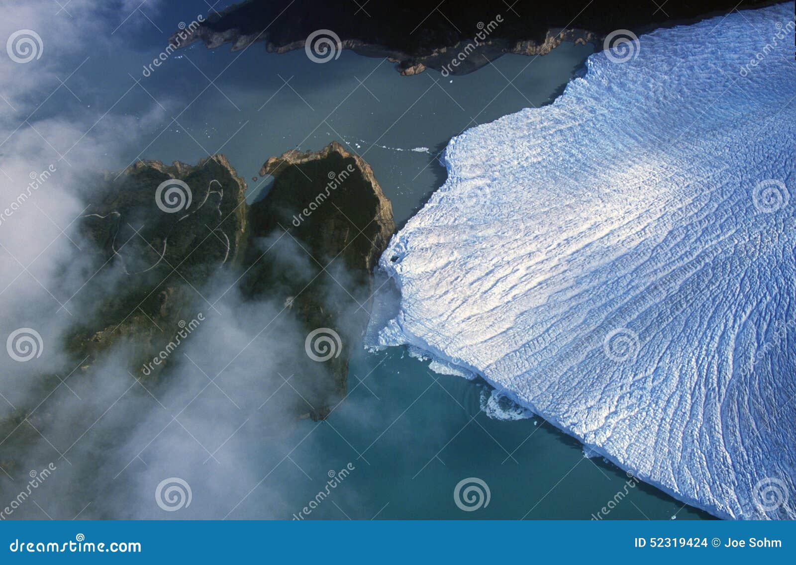 aerial view of perito moreno glacier near el calafate, patagonia, argentina
