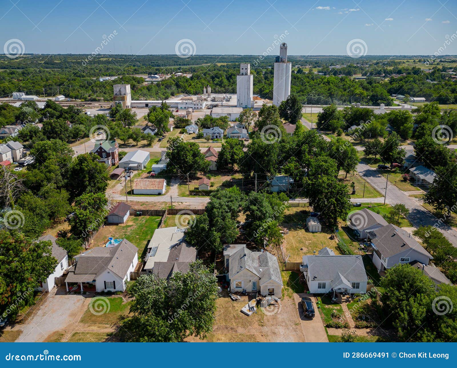 Aerial View of the Perry Town Cityscape Editorial Photo Image of