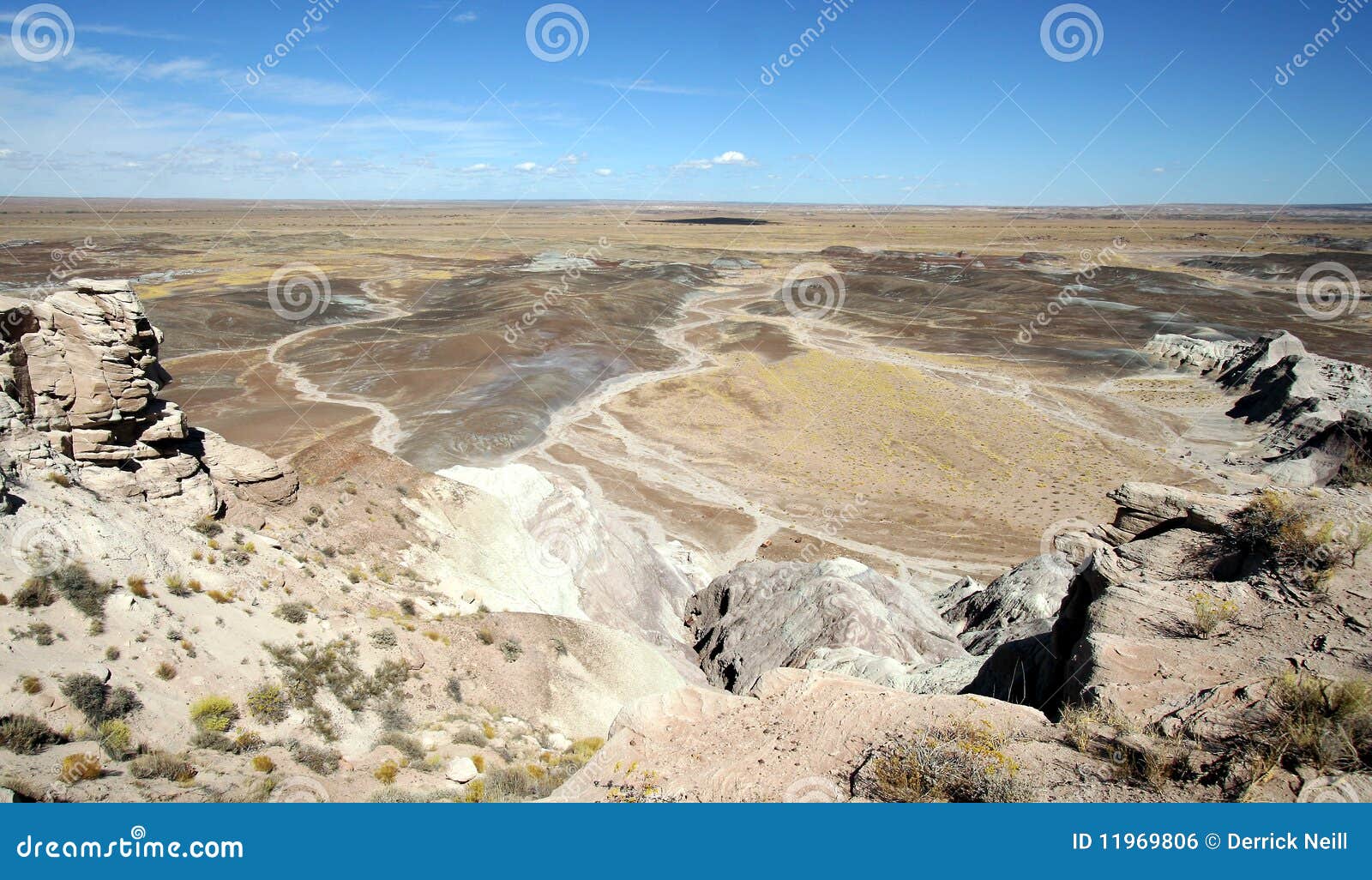 an aerial view of petrified forest