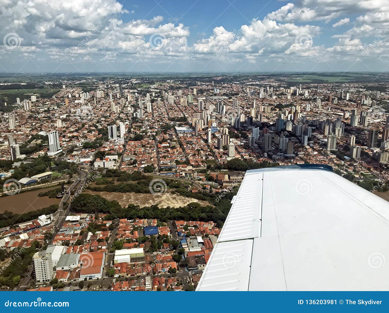 aerial view of piracicaba sp brazil