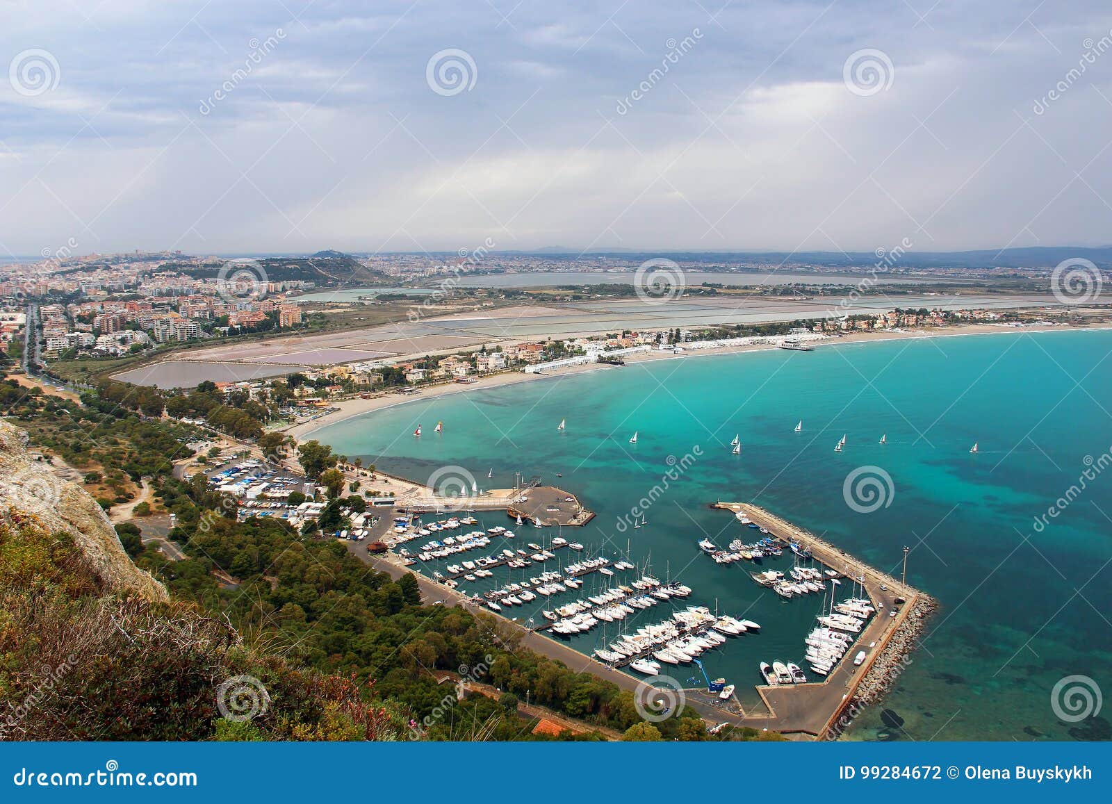 poetto beach, cagliari, sardinia, italy