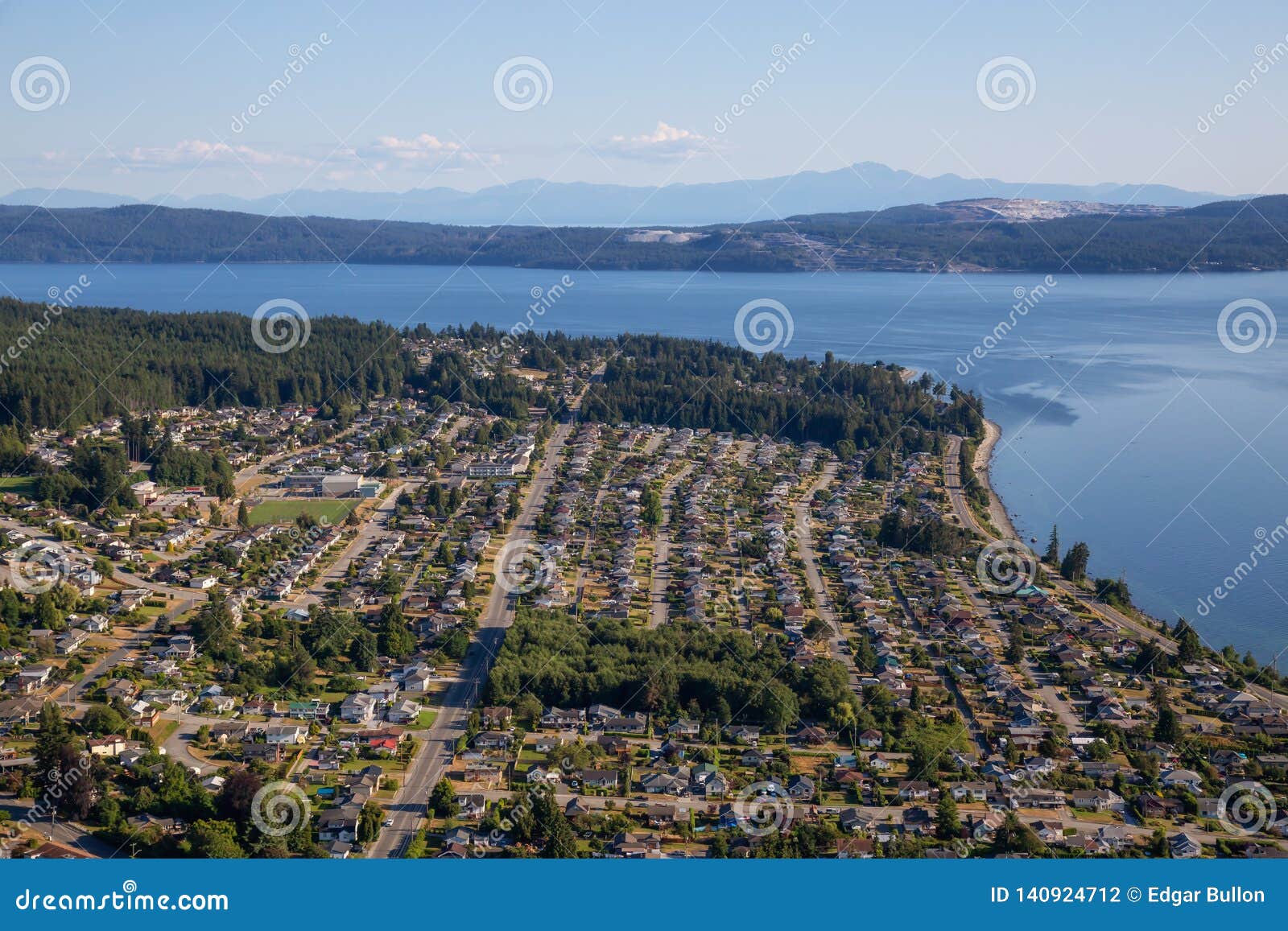 aerial view of powell river