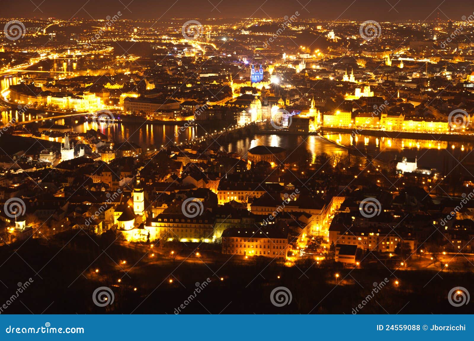 aerial view of prague, czech republich