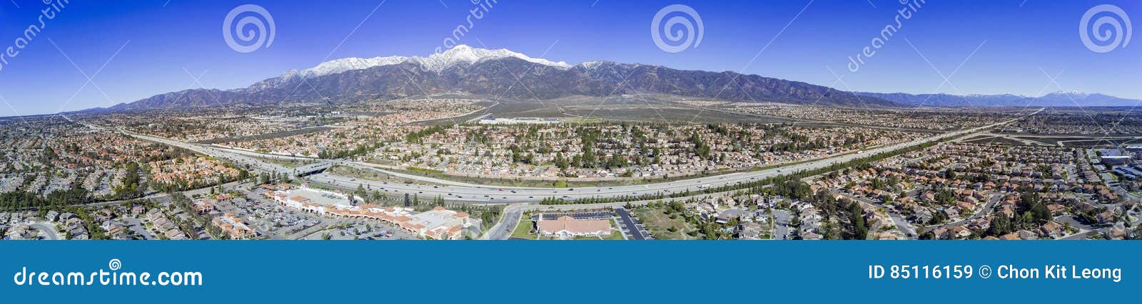aerial view of rancho cucamonga area