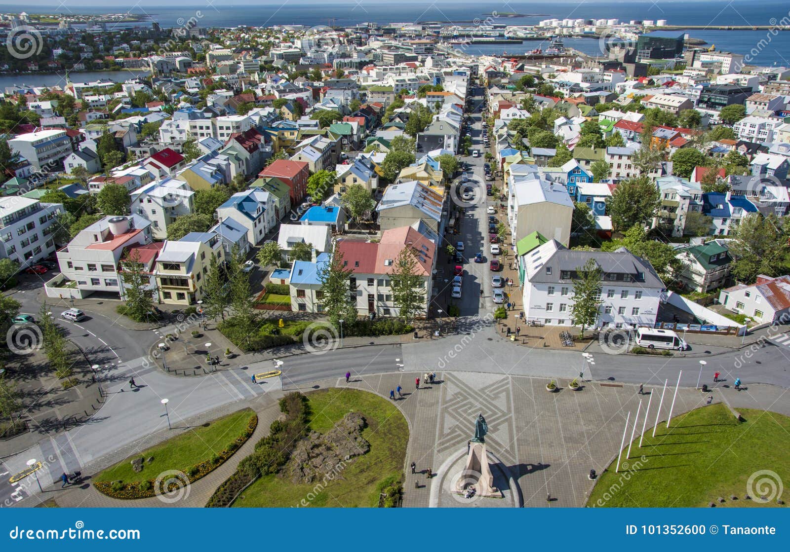 Aerial View of Reykjavik, Capital of Iceland. Editorial Image - Image ...