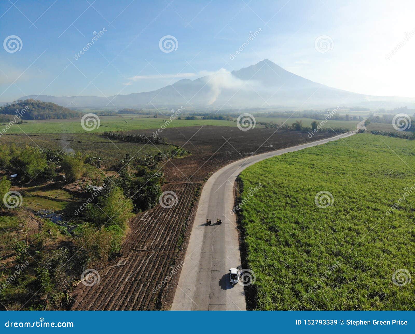 aerial view of mt kanlaon, negros occidental, the philippines