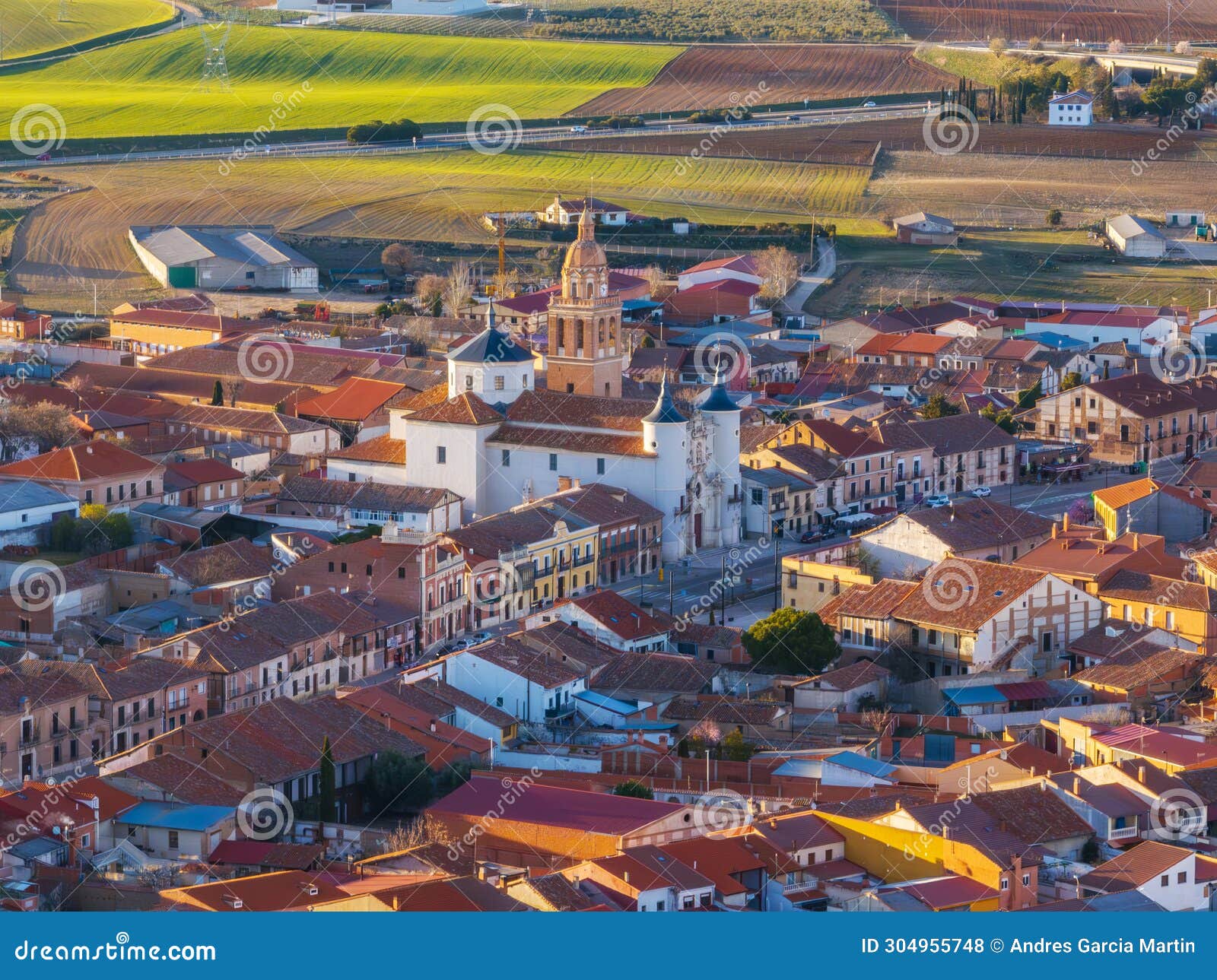 aerial view of rueda in valladolid