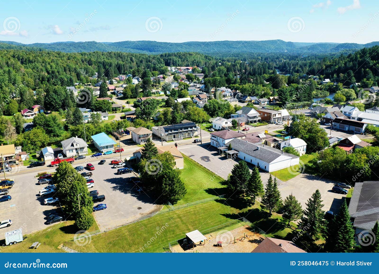 Aerial View of Saint Come, Quebec, Canada Stock Image Image of